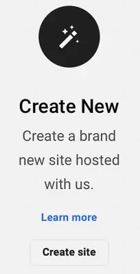 2. web-create-new create site