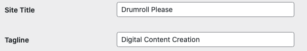Site Title & Tagline