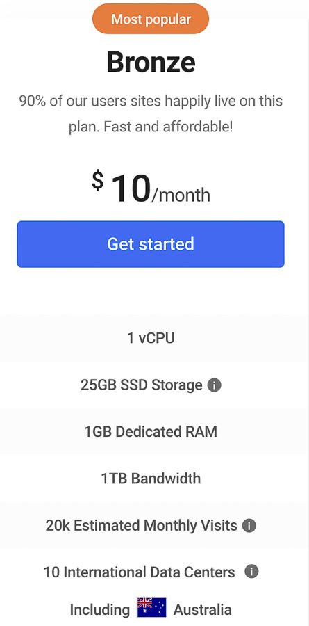 Bronze Hosting Plan