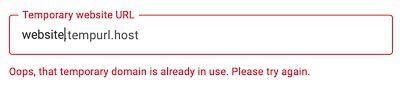 2. web-temp-url2 create site
