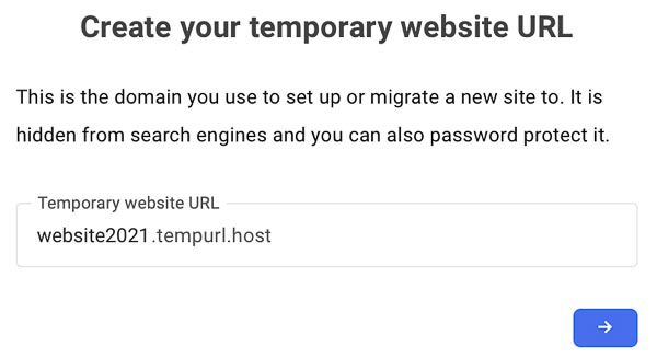 2. web-temp-url3 create site
